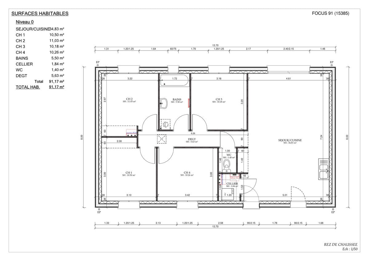 Plan Rez-de-chaussée Maigre Family City