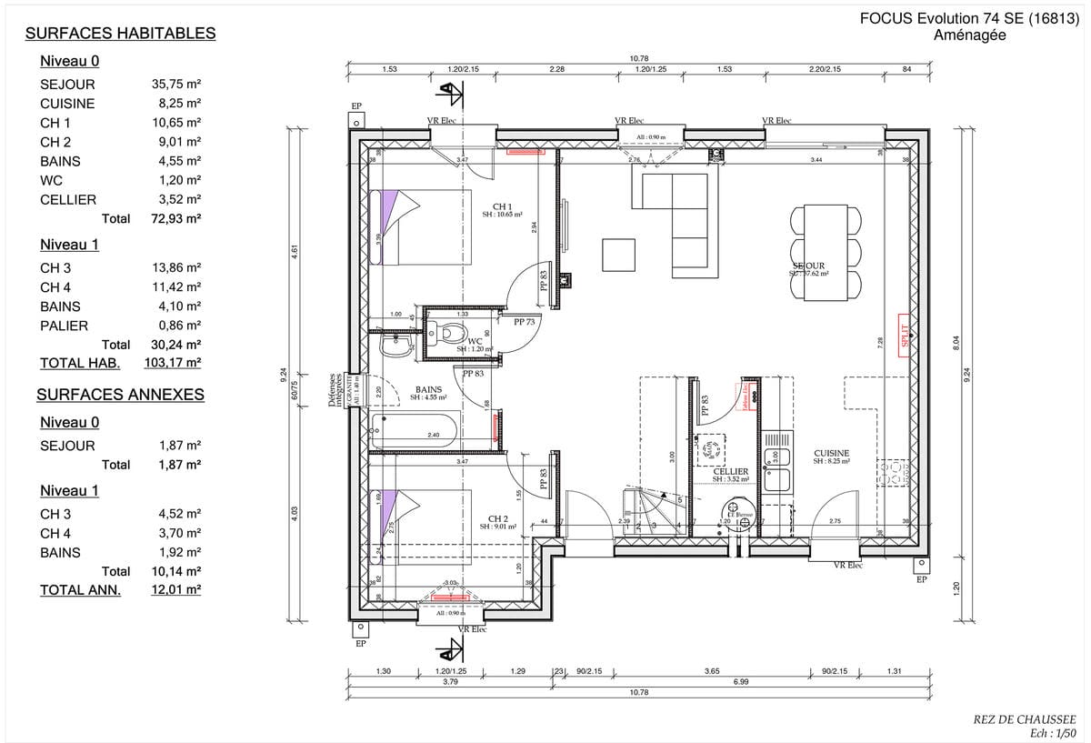 Plan Rez-de-chaussée Maigre Evo City