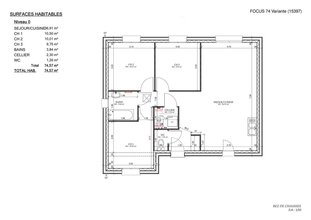 Plan Rez-de-chaussée Maigre Tiny City