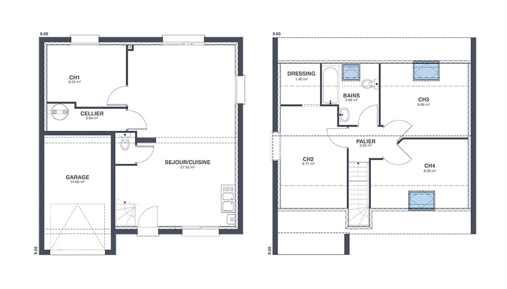 Plan Rez-de-chaussée Maigre Up