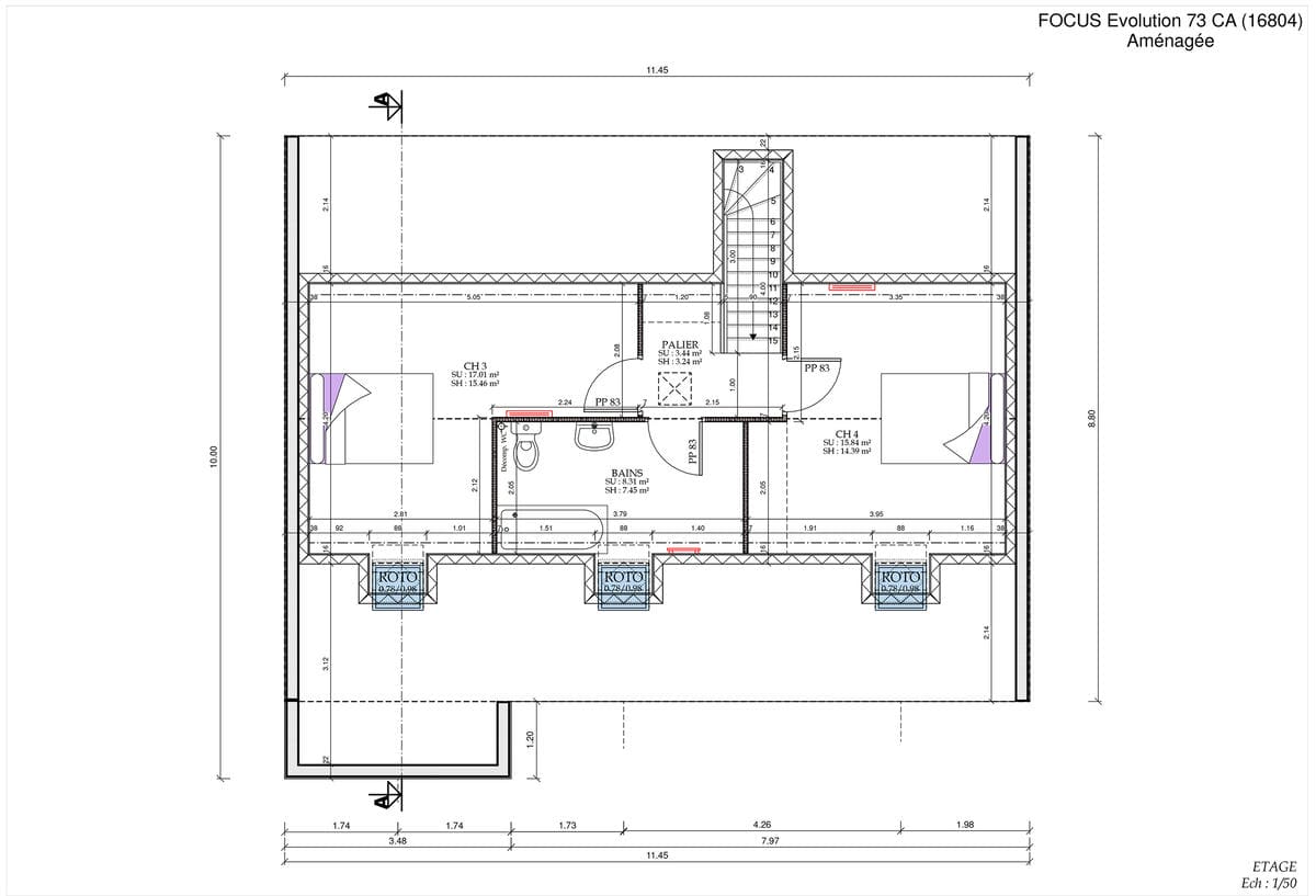 Plan Étage Maigre Evo