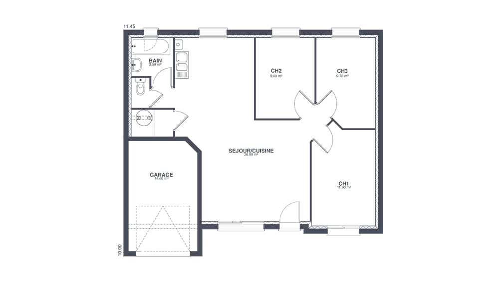 Plan Rez-de-chaussée Maigre Tiny