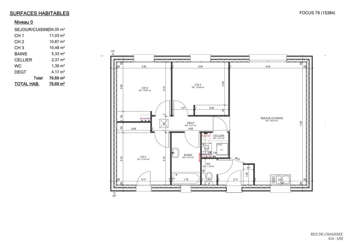 Plan Rez-de-chaussée Maigre Cosy City